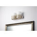 Sawgrass 2 Light 15 inch Silver Bath Light Wall Light in Silver Leaf with Antique